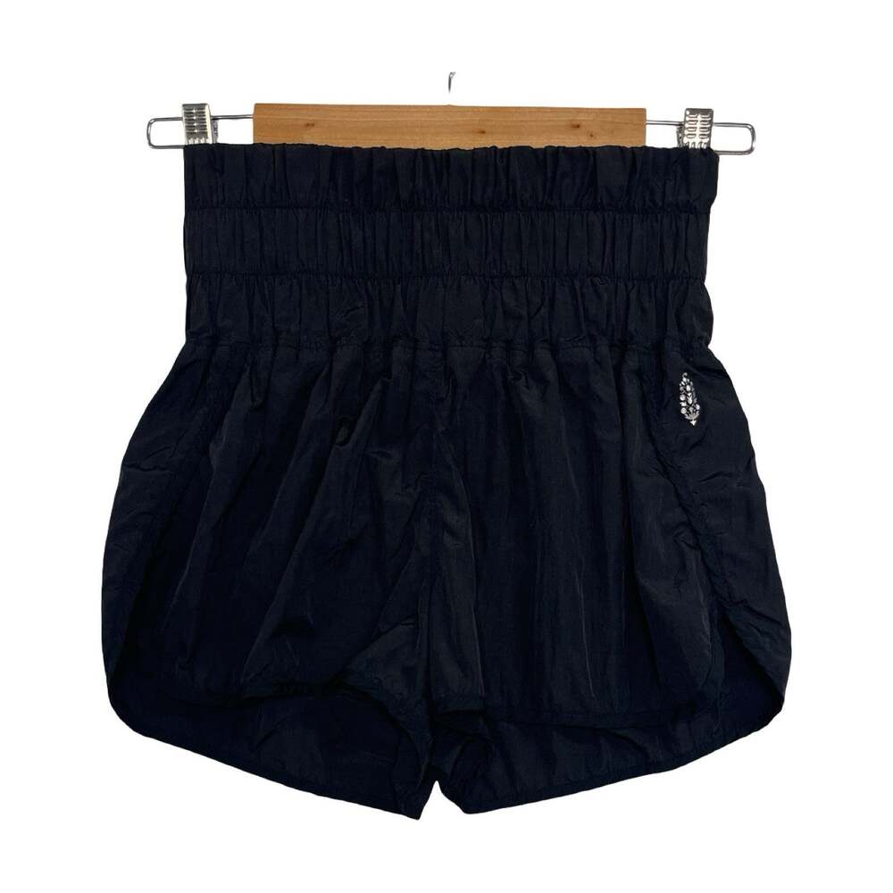 Free People Movement The Way Home Run Shorts Womens Small Black Nylon Running